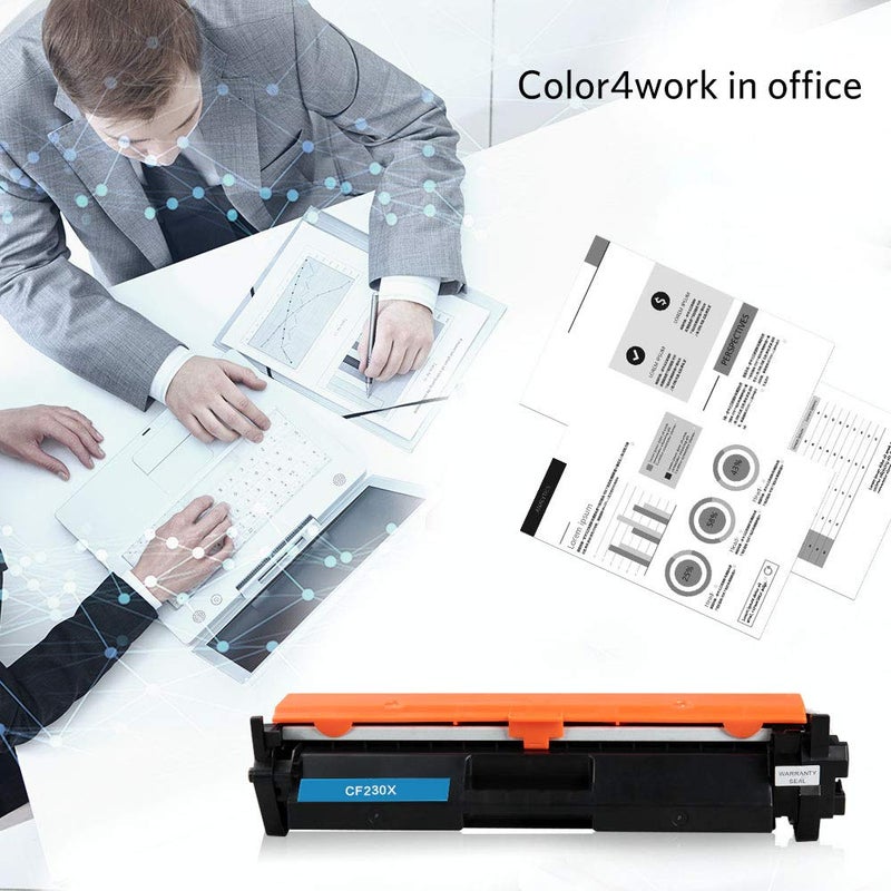 Color4work Compatible Toner and Drum Replacement for HP 32A CF232A Toner Drum 1-Pack and HP 30X CF230X Toner Cartridge 2-Pack for Laserjet Pro M203dw M203d M203dn M227fdw M227fdn Printer - Image 5